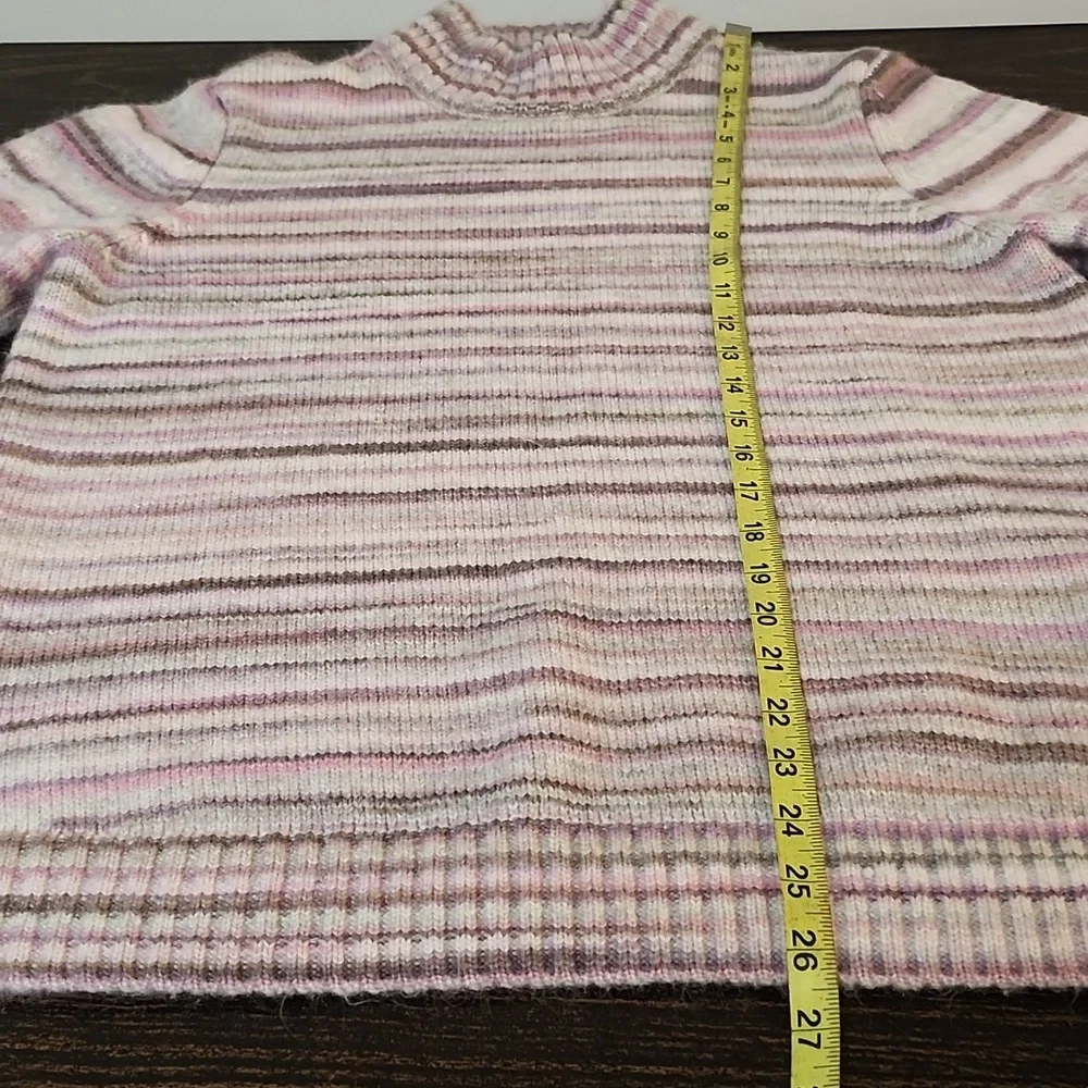 Appleseed’s Wool Blend Pink Knit Sweater Sz Large Mock Neck